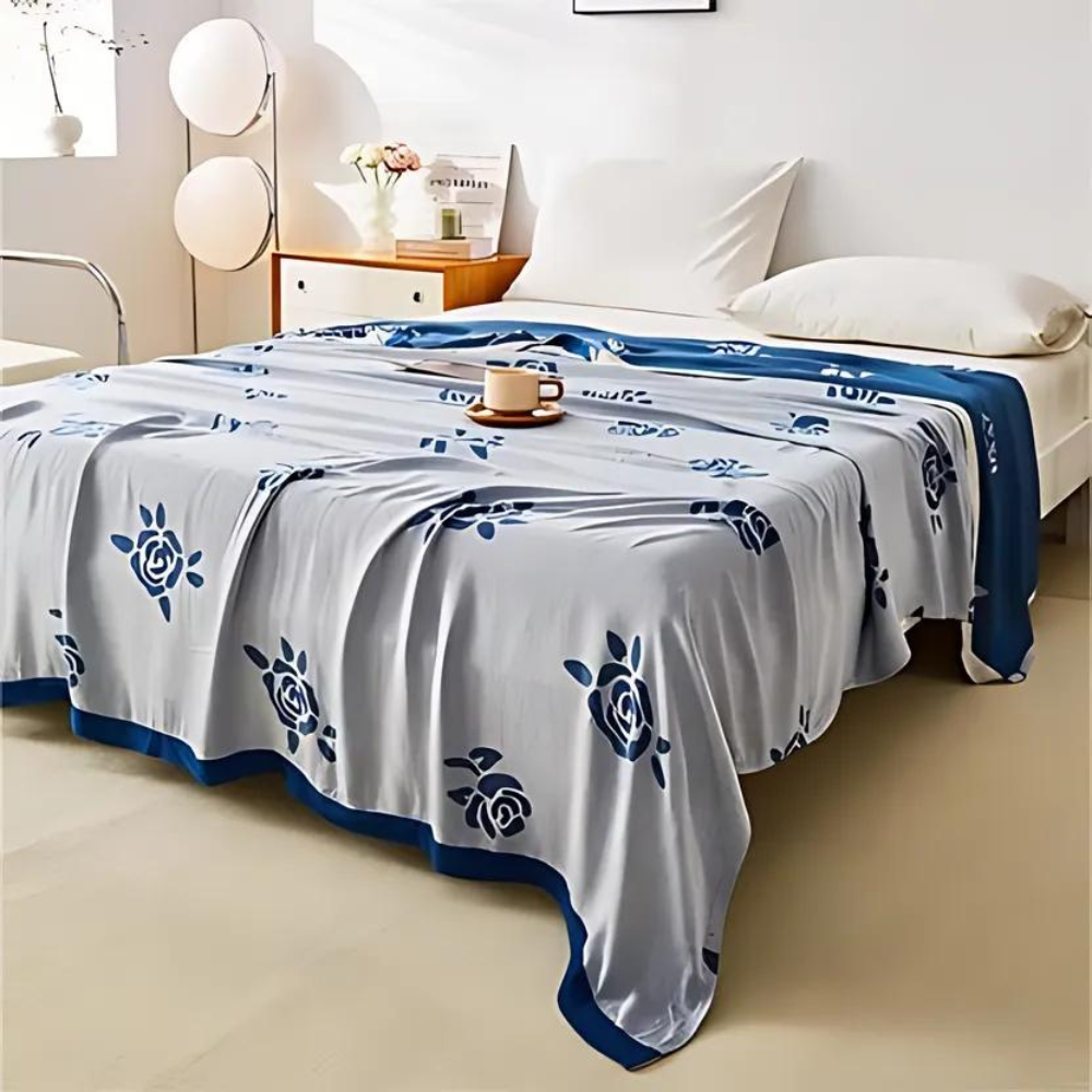 Bamboo Fiber Rose Cooling Blanket