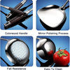 Gleaming Stainless Steel Wooden Utensils | 6Pcs Set