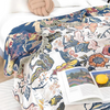 Colorful floral throw blanket with bohemian design – soft woven bedspread for couch or bedroom decor