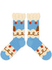Cute Bear Pudding Pattern Cotton Socks
