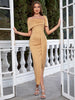 Sexy Strapless Short Sleeve Dress