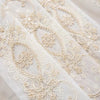 Elegant lace sheer curtains with floral embroidery, luxury window drapes for bedroom or living room decor