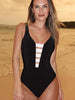 Colorblock Minimal One Piece Swimsuit Set