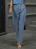 Fall Pearl-Accent Straight-Leg Denim Pants