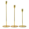 Sleek Metallic Candle Holders | 3 Pcs Set
