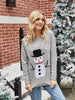 Christmas Snowman Round Neck Knit Sweater