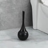 Gold hammered toilet brush with matching holder, luxury bathroom cleaning set with modern metallic design