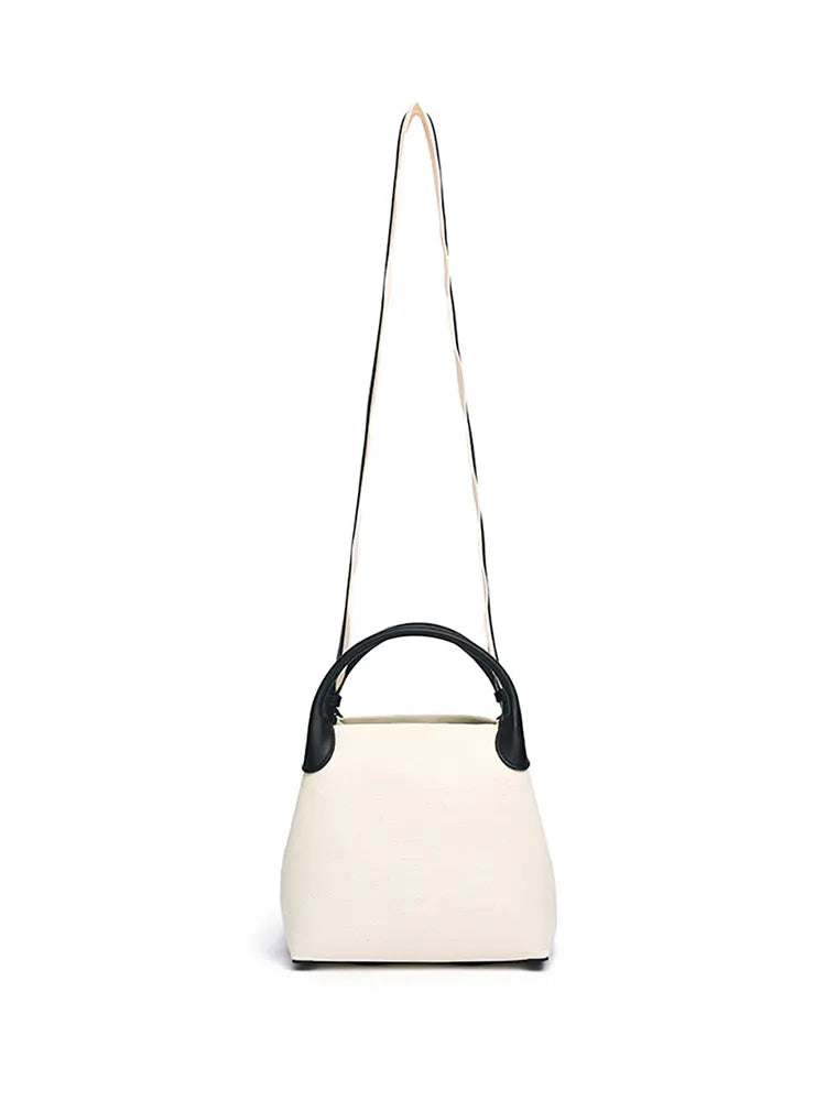 New High-End Letter Canvas Tote with Detachable Strap