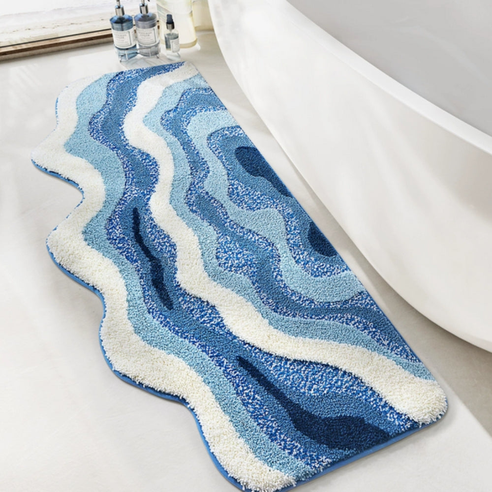 Seaside Ocean Waves Non-Slip Bathroom Mat