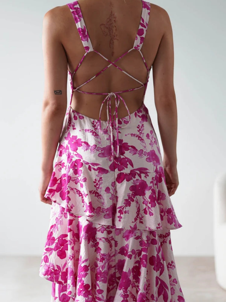 Floral V-Neck Slip Dress