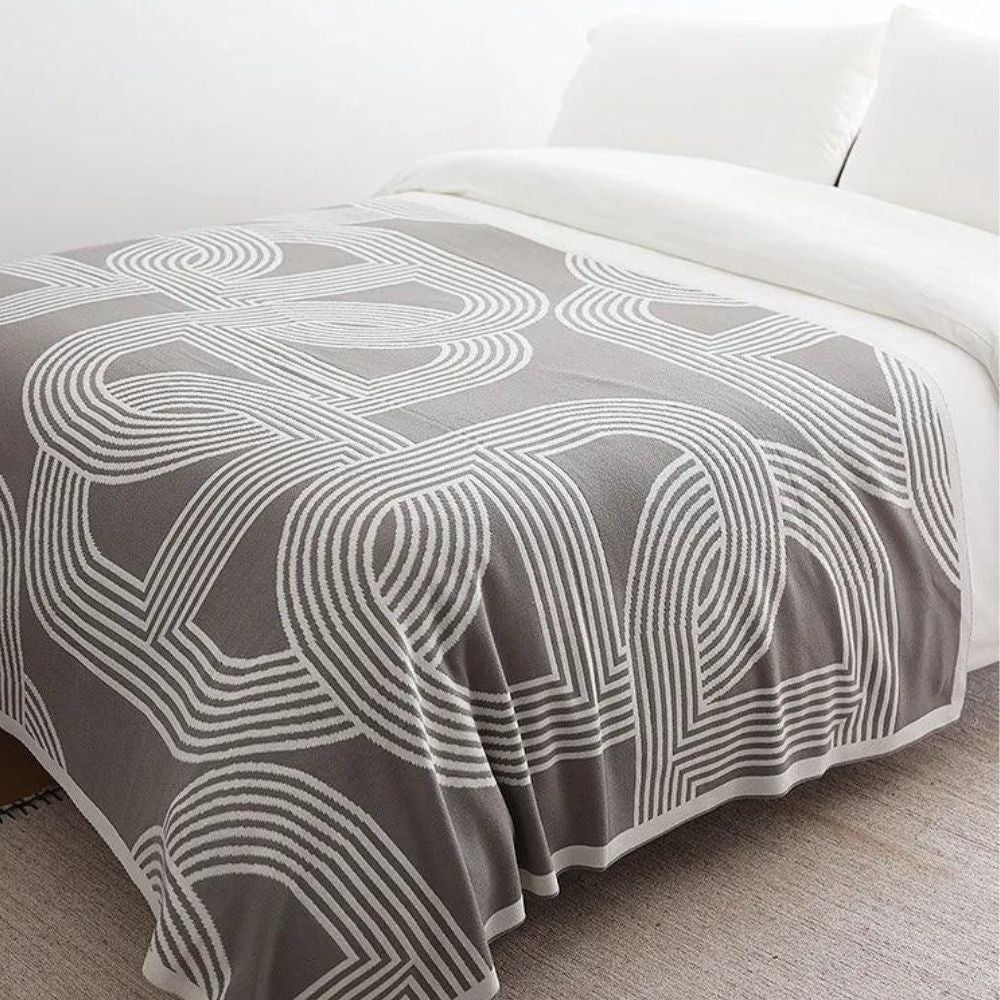 Snuggle Maze Knit Blanket