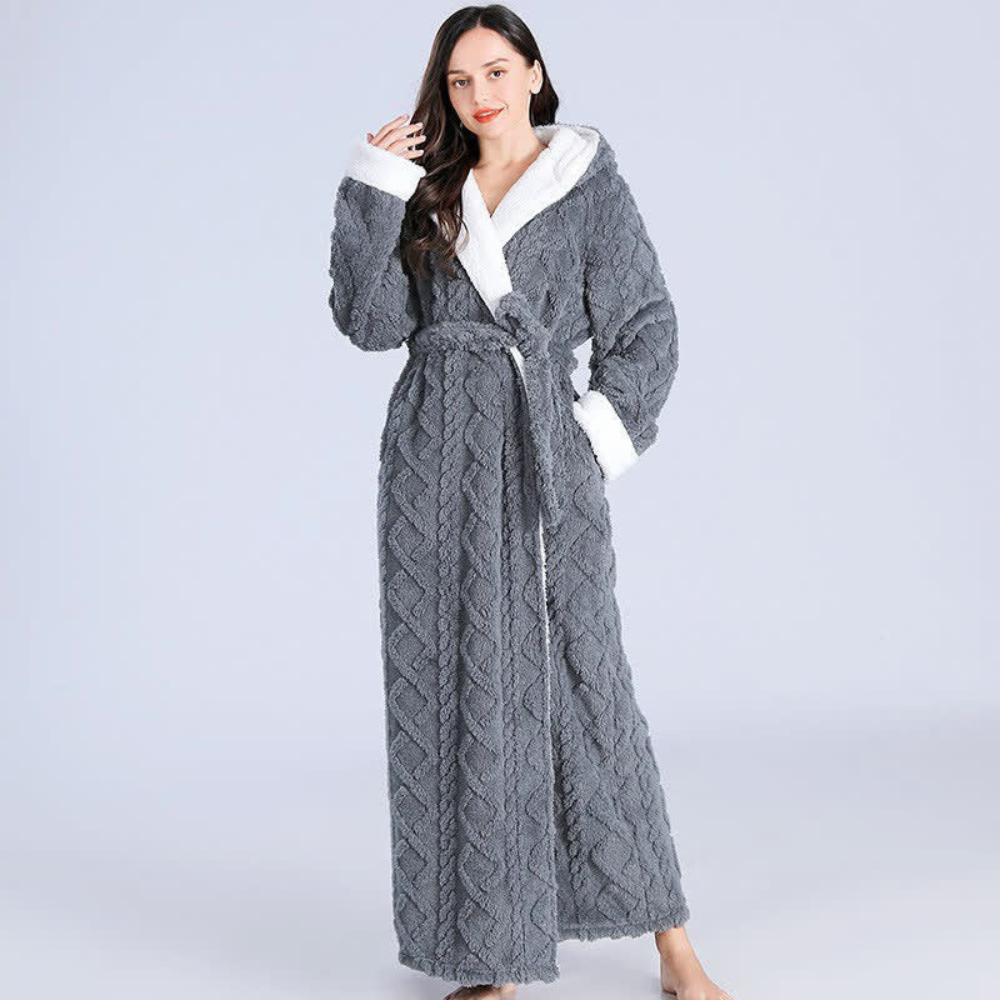 50% OFF | PlushHaven® | Hooded Plush Bathrobe