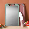 Double-sided metallic cutting board – durable kitchen chopping surface for vegetables, fruits, and meat