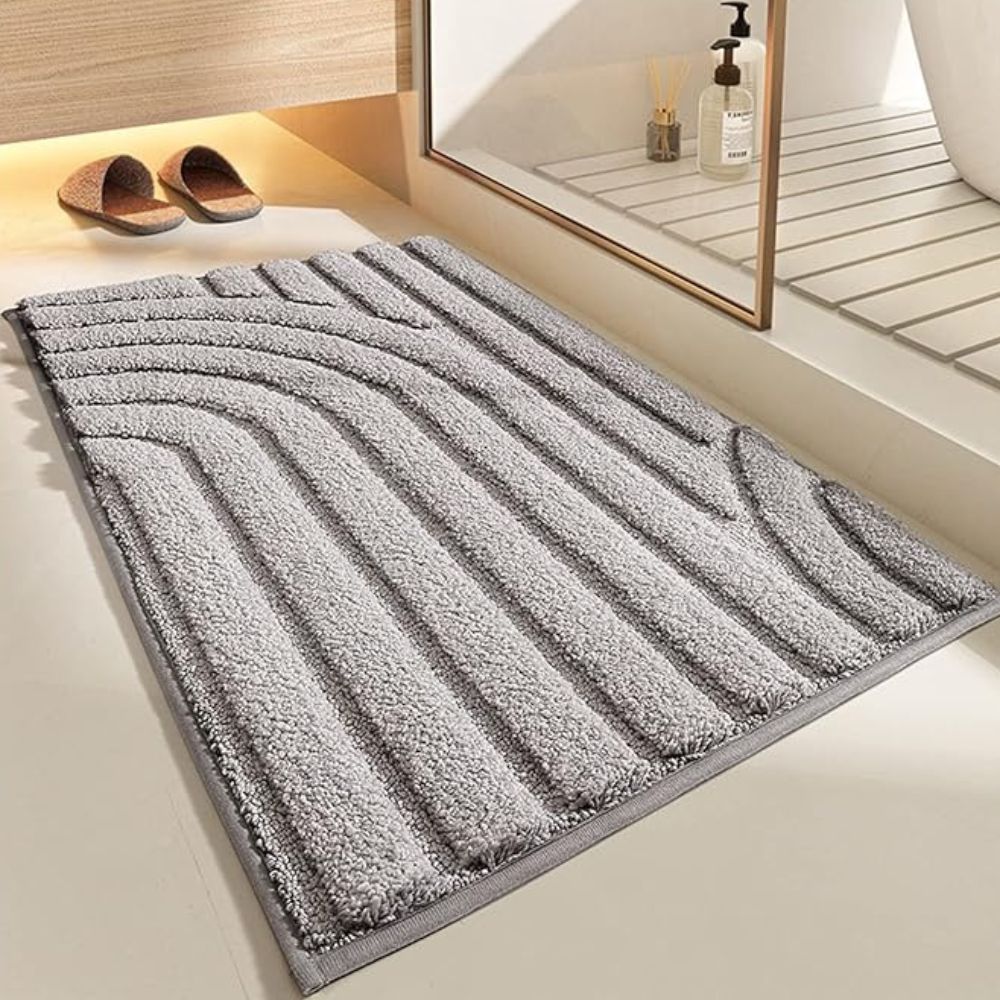 Cloud Luxe Flocked Bath Mat
