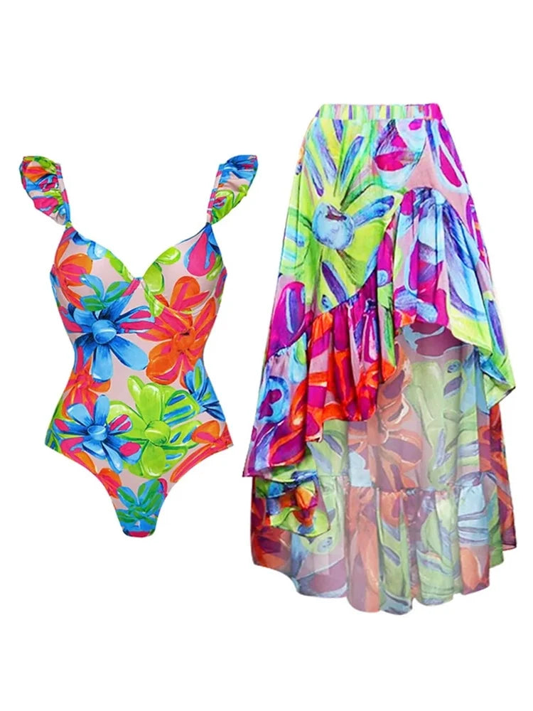 Printed Swimsuit Set for Women