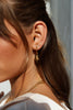 18K Gold Plated Crimson Heart Earrings Gold