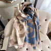 Abstract Retro Fringe Soft Shawl