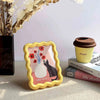 Acrylic picture frame – Minimalist square design – Durable and versatile for home or office – Fits 6-inch photos