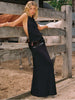 Adele Halter Black Gown