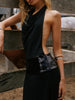 Adele Halter Black Gown