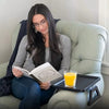 Adjustable Bamboo Clip-On Arm Tray Table