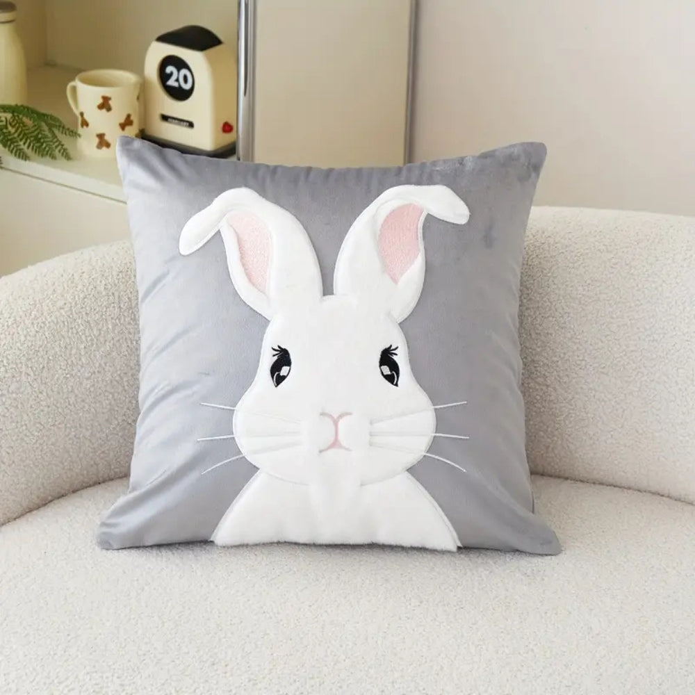 Appliqué Easter Bunny Cushion Cover