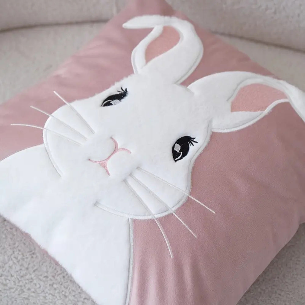 Appliqué Easter Bunny Cushion Cover