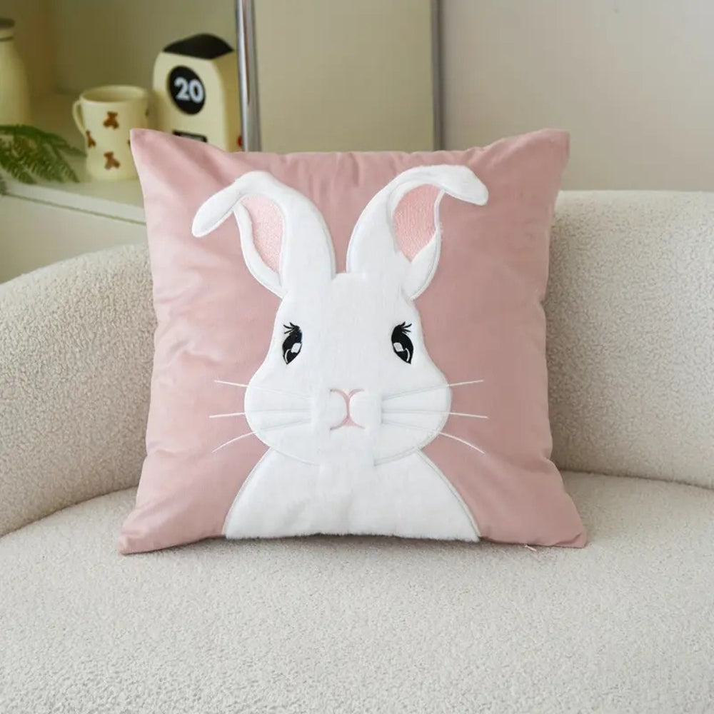 Appliqué Easter Bunny Cushion Cover