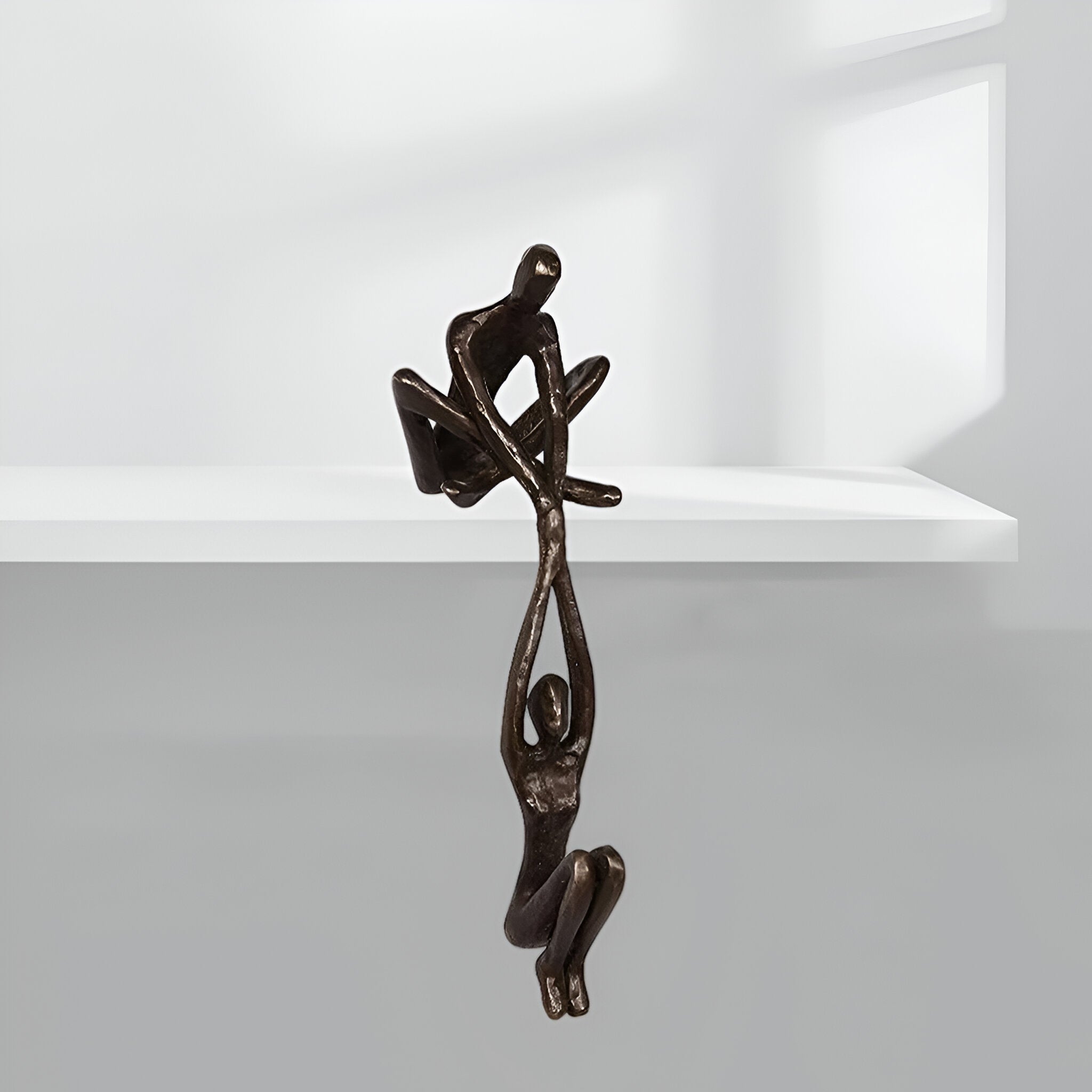 Art statue – Resin – Love and balance theme – Elegant home decor – 4 x 2.5 x 8.1 in