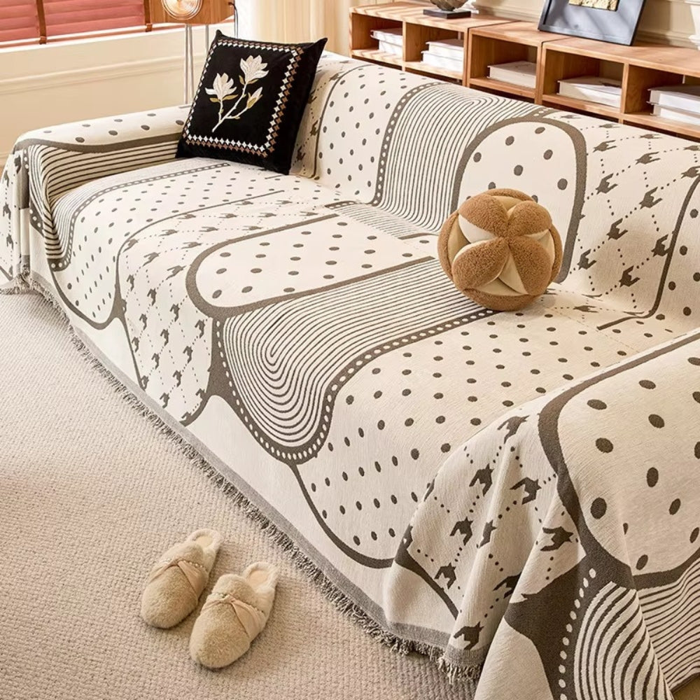 Asymmetry Blob Chenille Sofa Cover