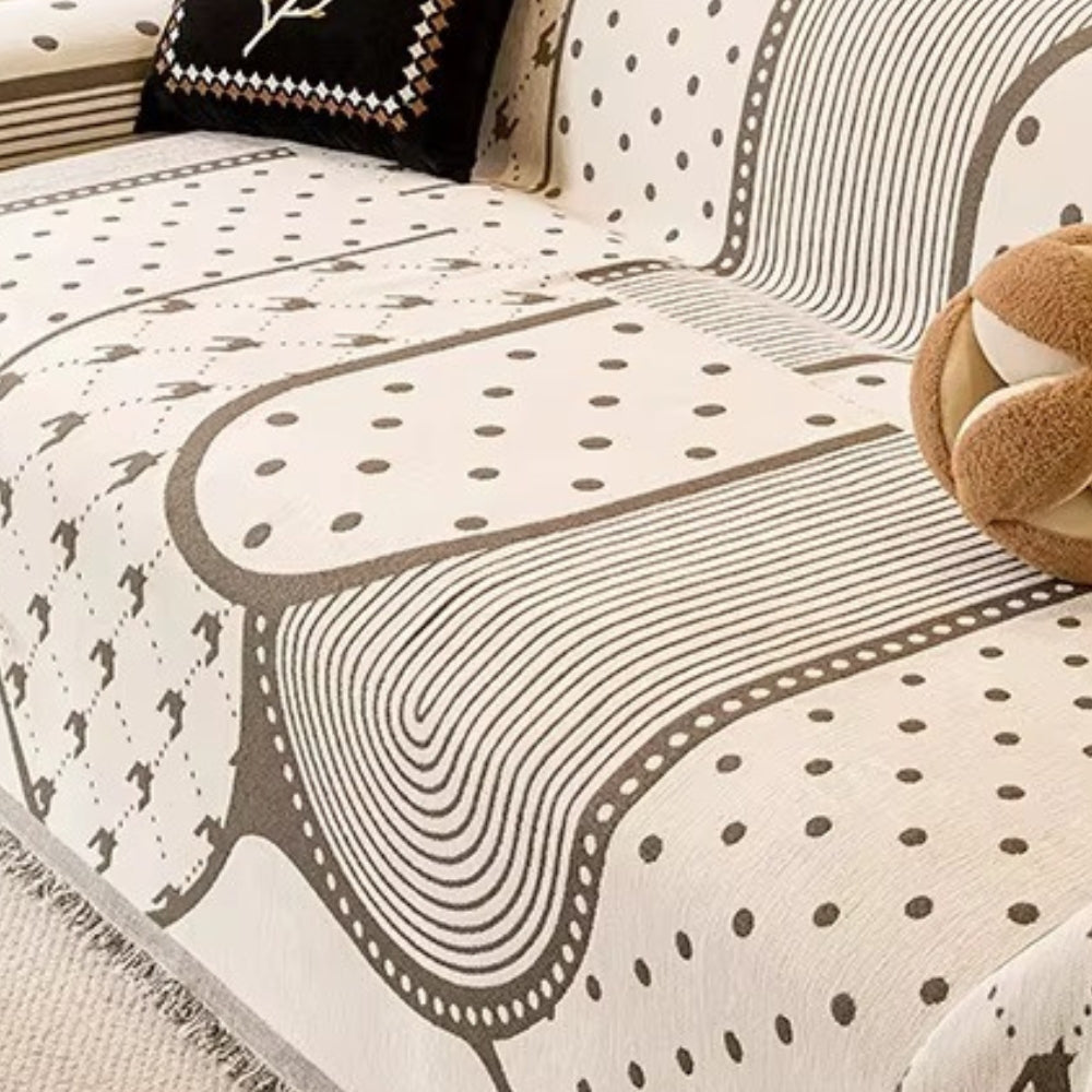 Asymmetry Blob Chenille Sofa Cover