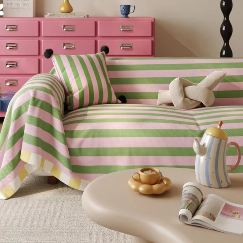 Atelier Pastel Striped Sofa Cover