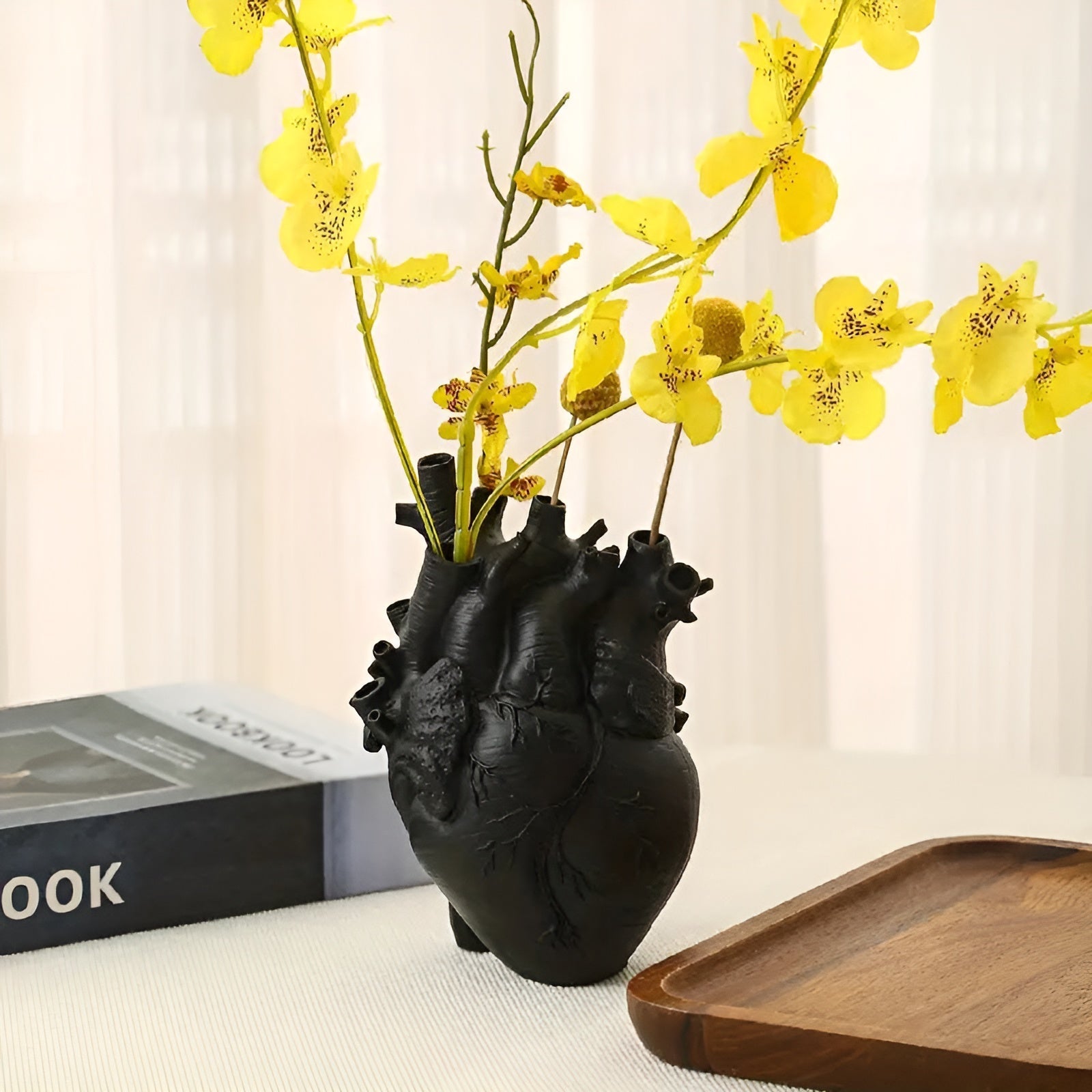 Bamboo vase – Heart-shaped design –  Unique gift for weddings or housewarming