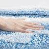 Bath mat – Plush microfiber blend – Seaside footprint design – Non-slip for safety – Coastal bathroom decor