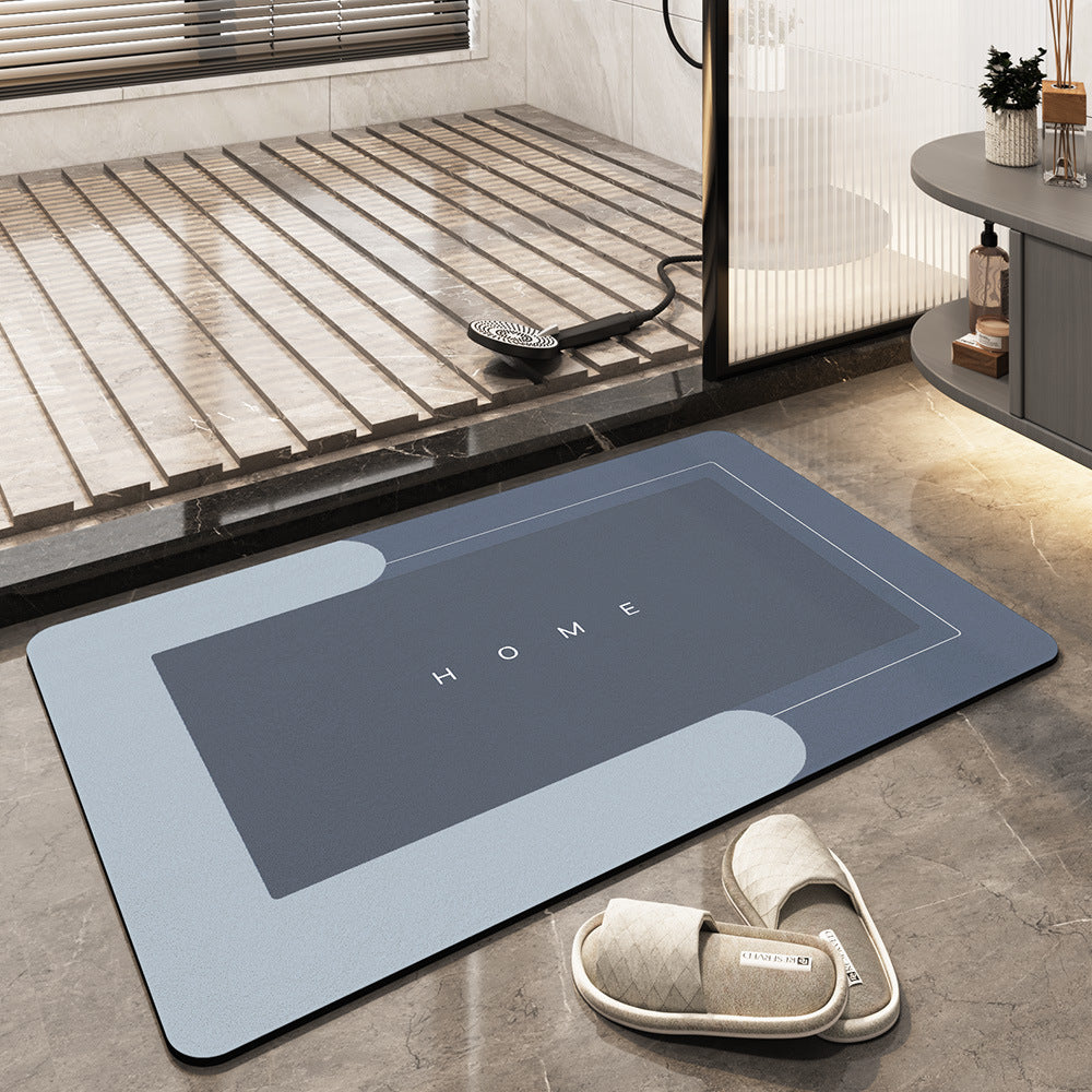 Bath mat – Quick-drying microfiber – Soft and absorbent – Stylish bathroom accessory