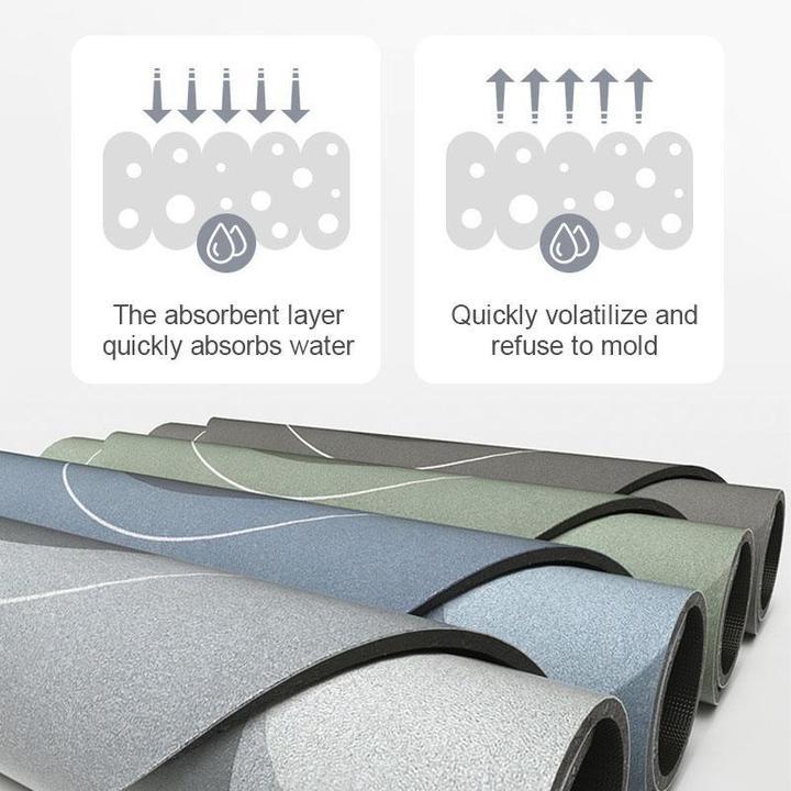 Bath mat – Quick-drying microfiber – Soft and absorbent – Stylish bathroom accessory
