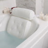 Bath pillow – 3D mesh fabric – White – Suction cups for secure support – Best bath pillow for tub relaxation
