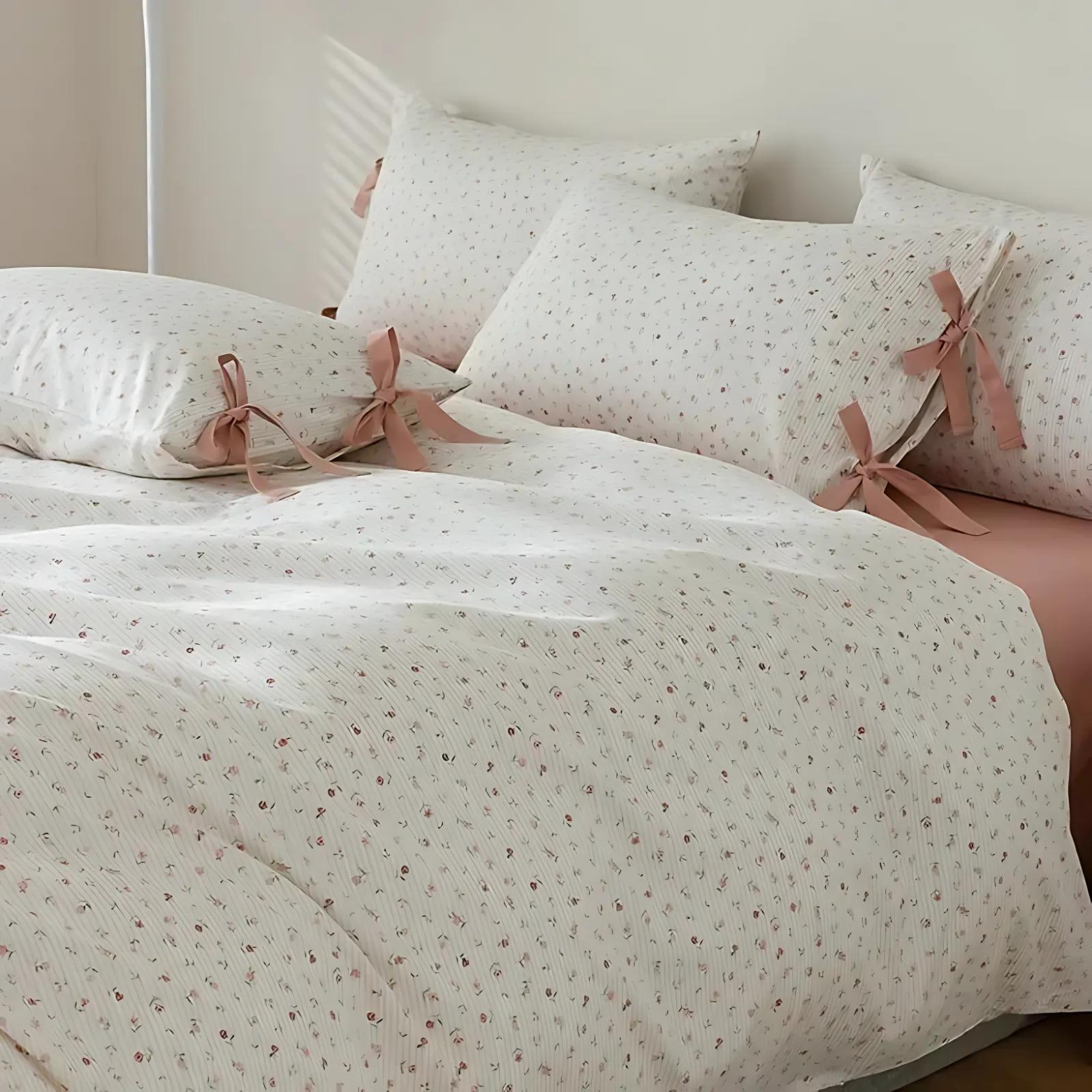 Bedding set – 100% cotton – Floral design – Elegant and cozy bedroom update