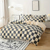 Bedding set – Modern plaid design – Soft fabric – 3-piece duvet cover and pillowcases