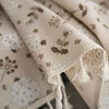 Beige Tassel Tablecloth – Bohemian Farmhouse Design for Rustic Dining Decor