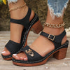 50% OFF | BellaStride™ | Elegant women's sandals with comfort block heel