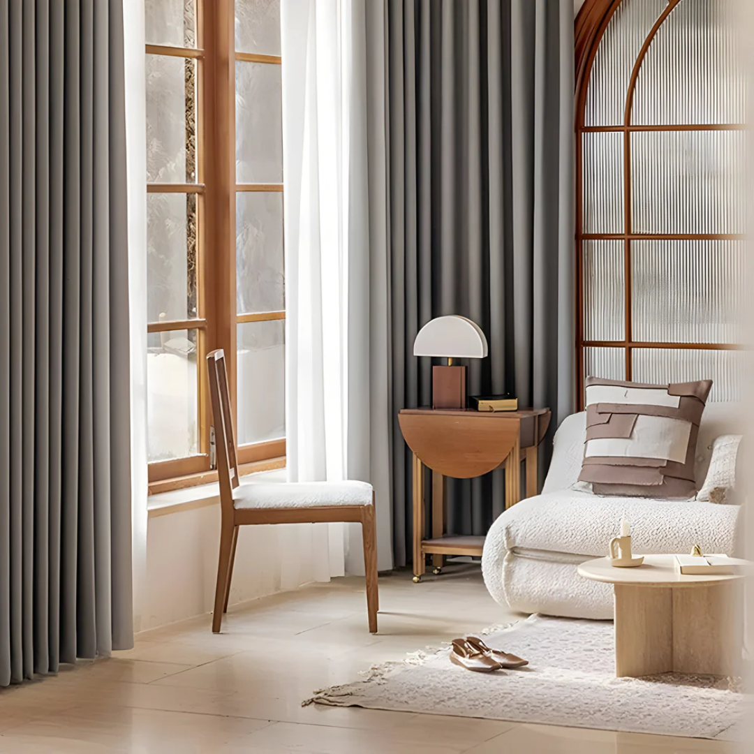 Blackout curtains – Premium jacquard fabric – Elegant modern design – Ideal for bedroom and living room – Energy-efficient and soundproofing