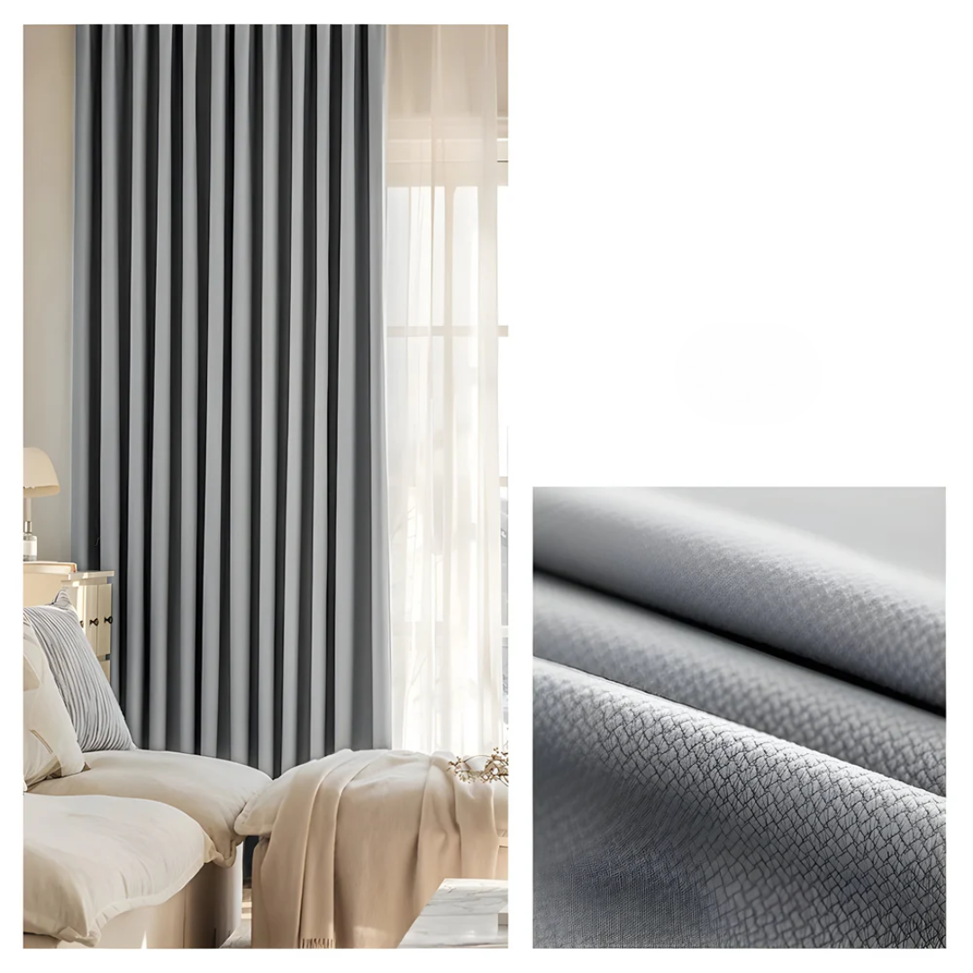 Blackout curtains – Premium jacquard fabric – Elegant modern design – Ideal for bedroom and living room – Energy-efficient and soundproofing