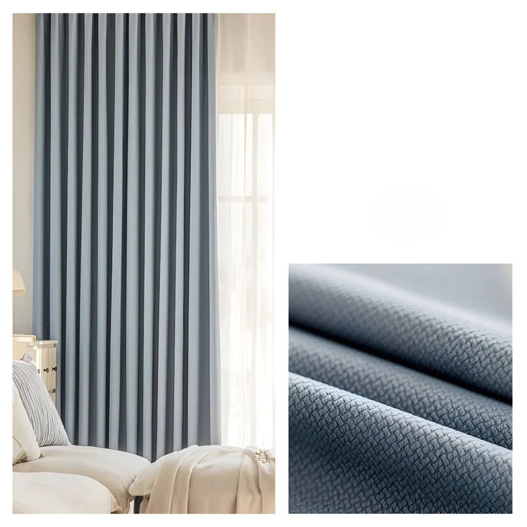 Blackout curtains – Premium jacquard fabric – Elegant modern design – Ideal for bedroom and living room – Energy-efficient and soundproofing