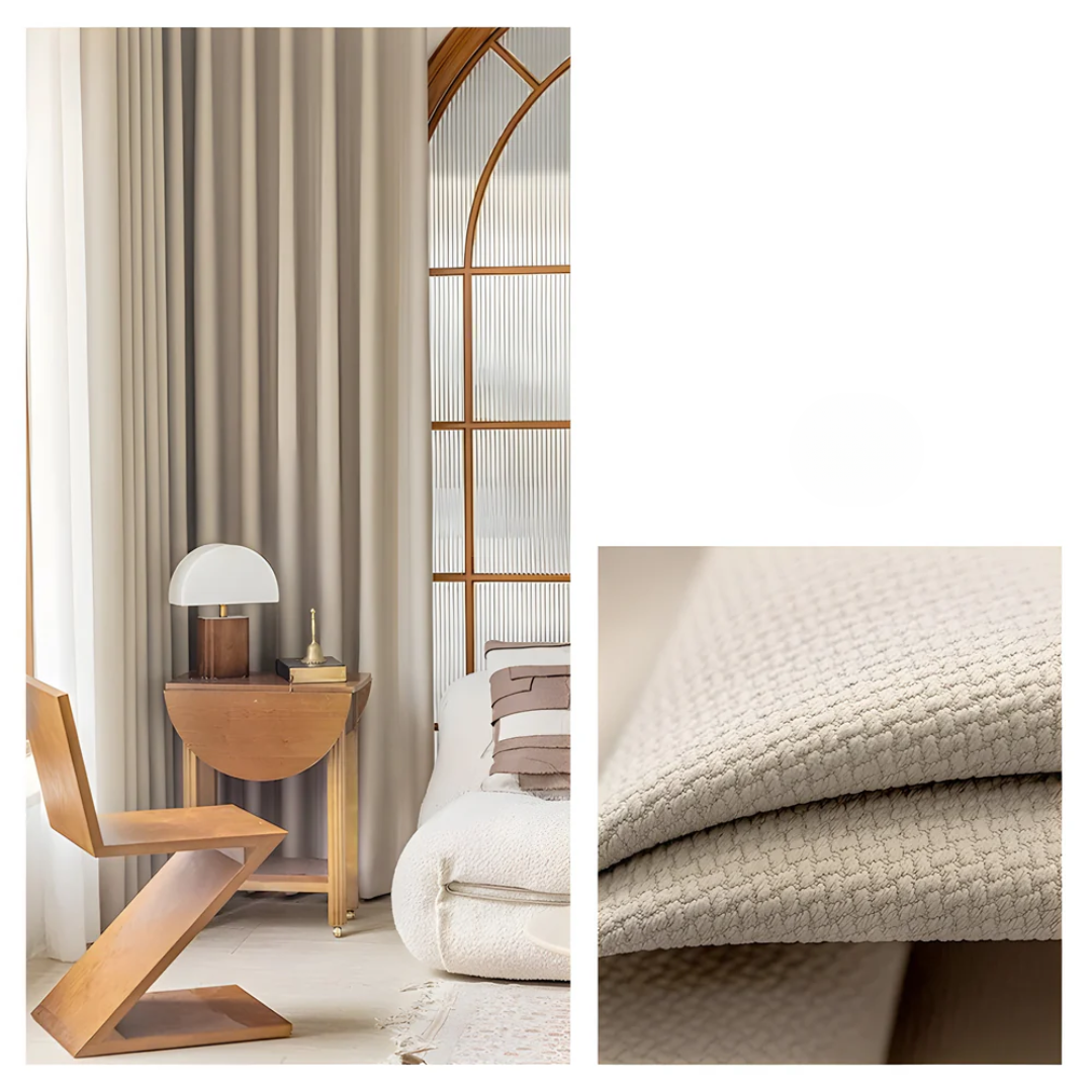 Blackout curtains – Premium jacquard fabric – Elegant modern design – Ideal for bedroom and living room – Energy-efficient and soundproofing