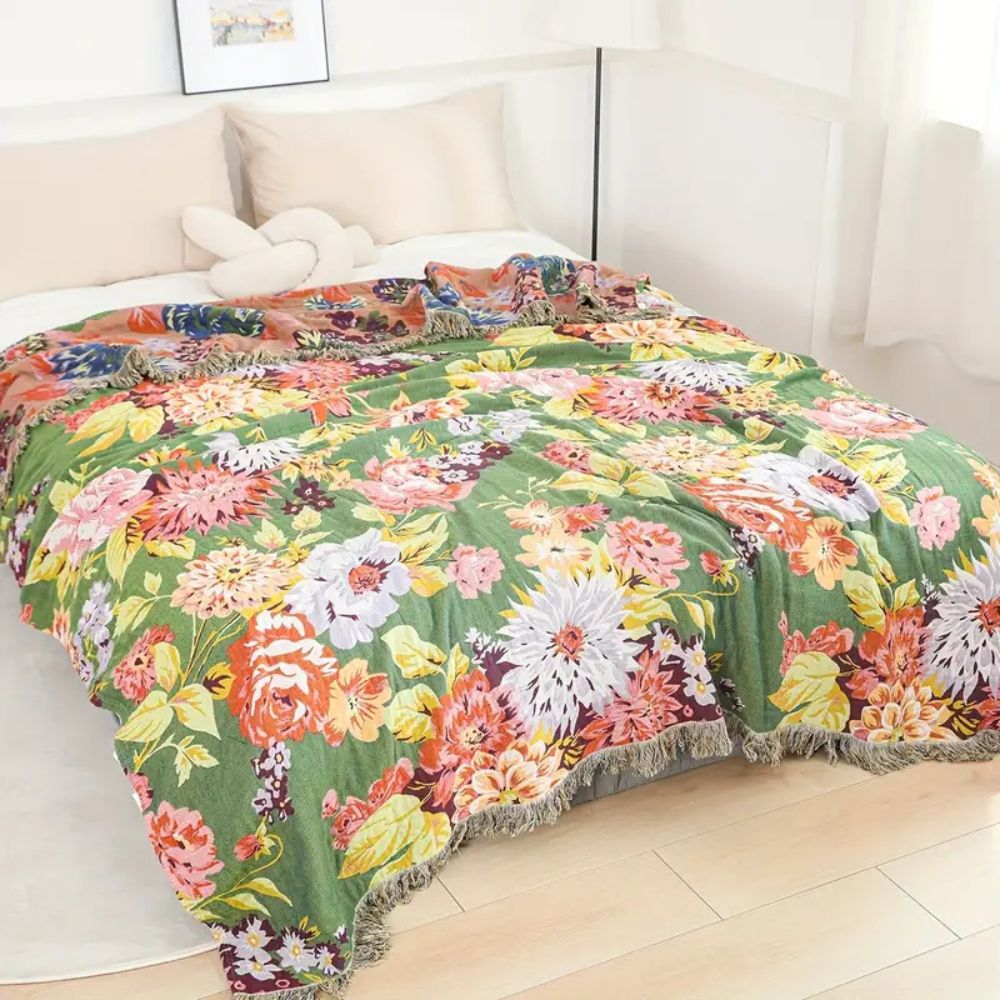 Bloomline Cotton Floral Blanket