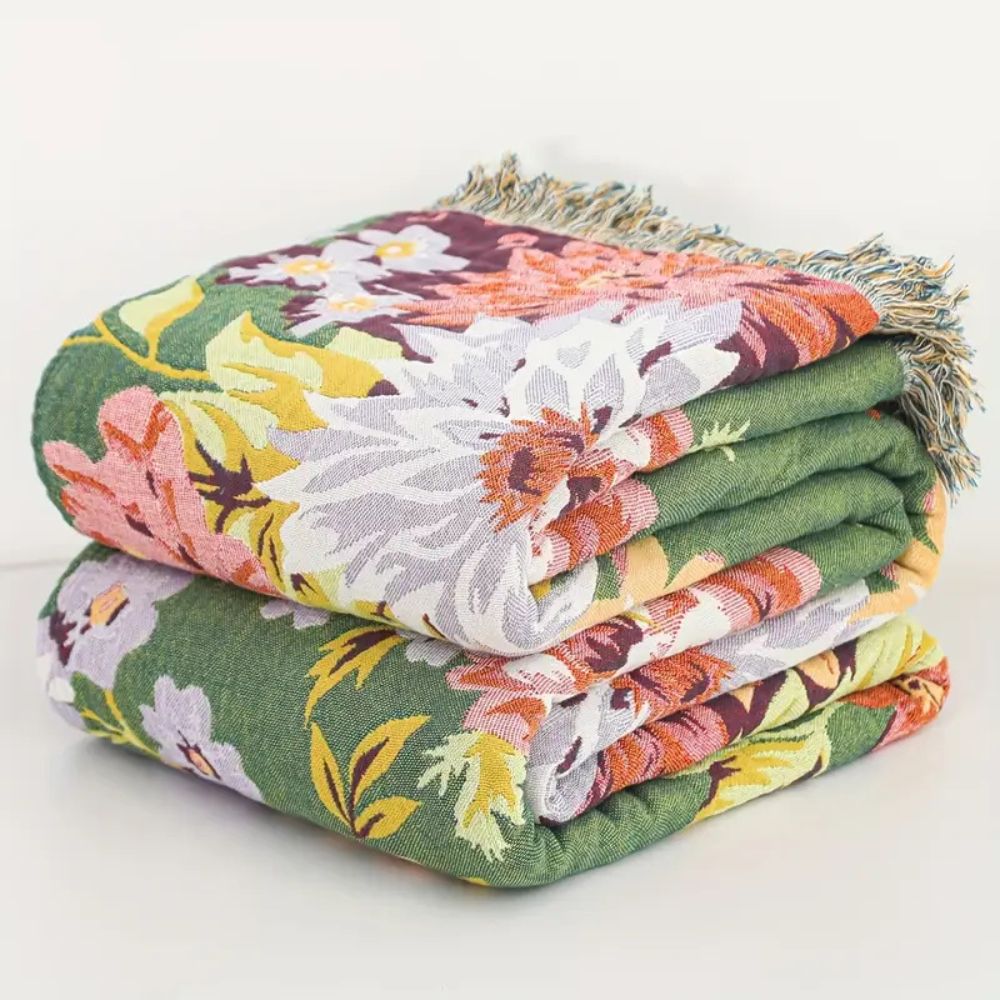 Bloomline Cotton Floral Blanket