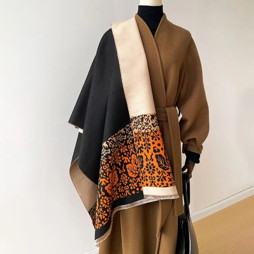 Boho Ethnic Floral Edge Scarf