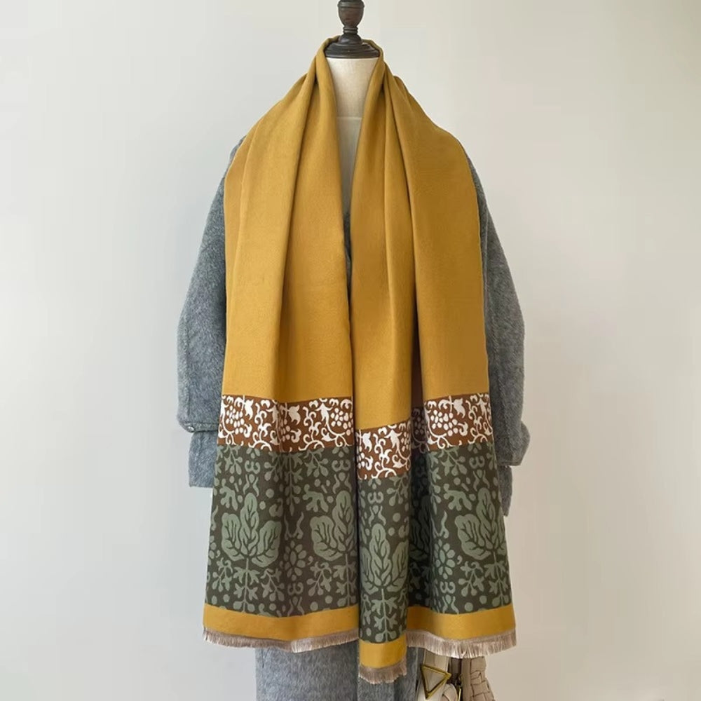 Boho Ethnic Floral Edge Scarf