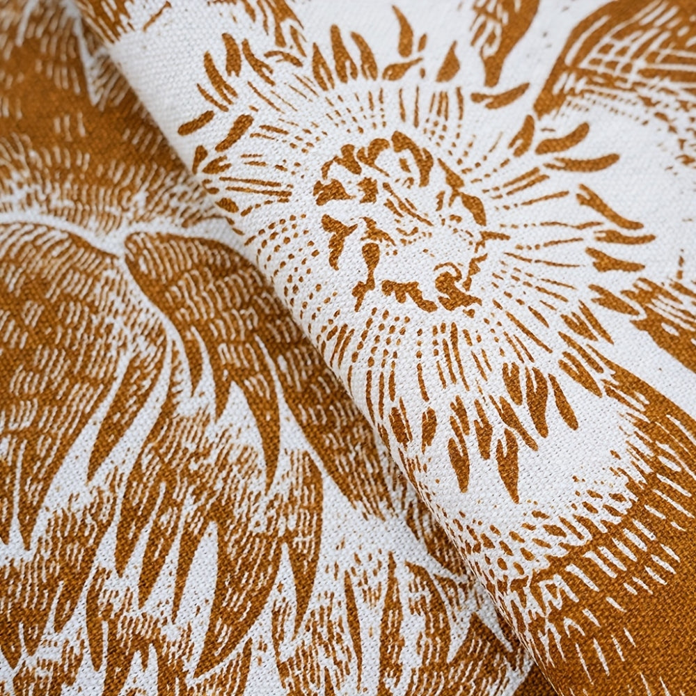 Peacock Blossom Boho Floral Tablecloth with Tassel